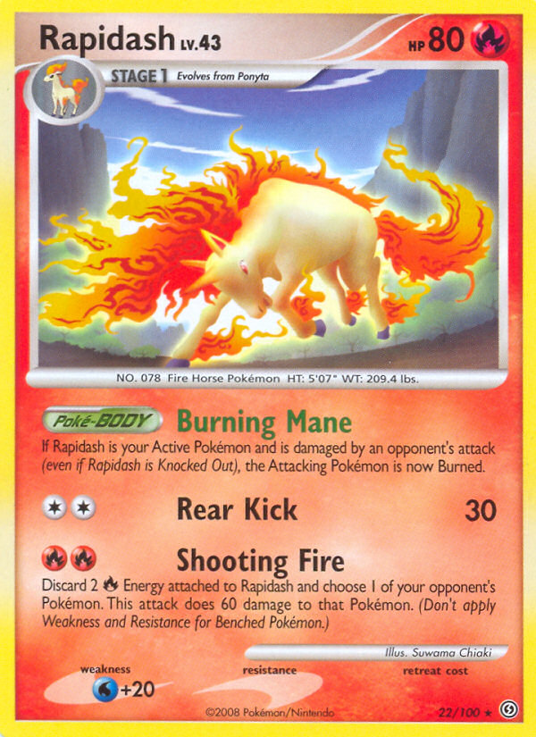 Rapidash (22/100) [Diamond & Pearl: Stormfront] | Exor Games Dartmouth