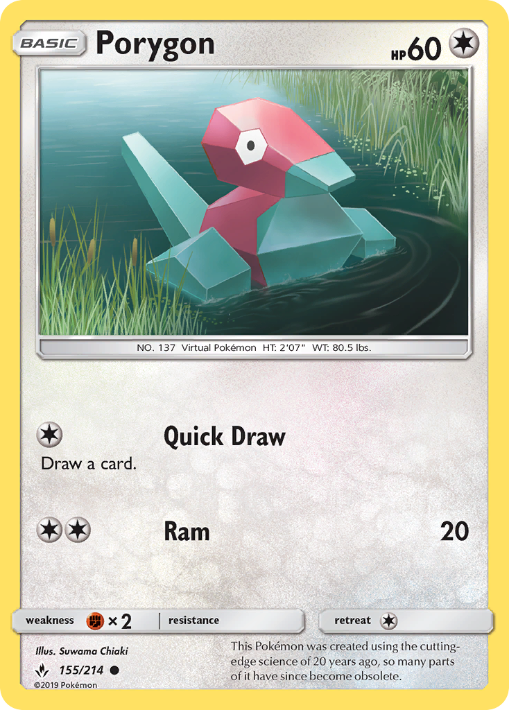 Porygon (155/214) [Sun & Moon: Unbroken Bonds] | Exor Games Dartmouth