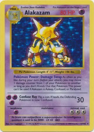 Alakazam (1/102) [Base Set Shadowless Unlimited] | Exor Games Dartmouth