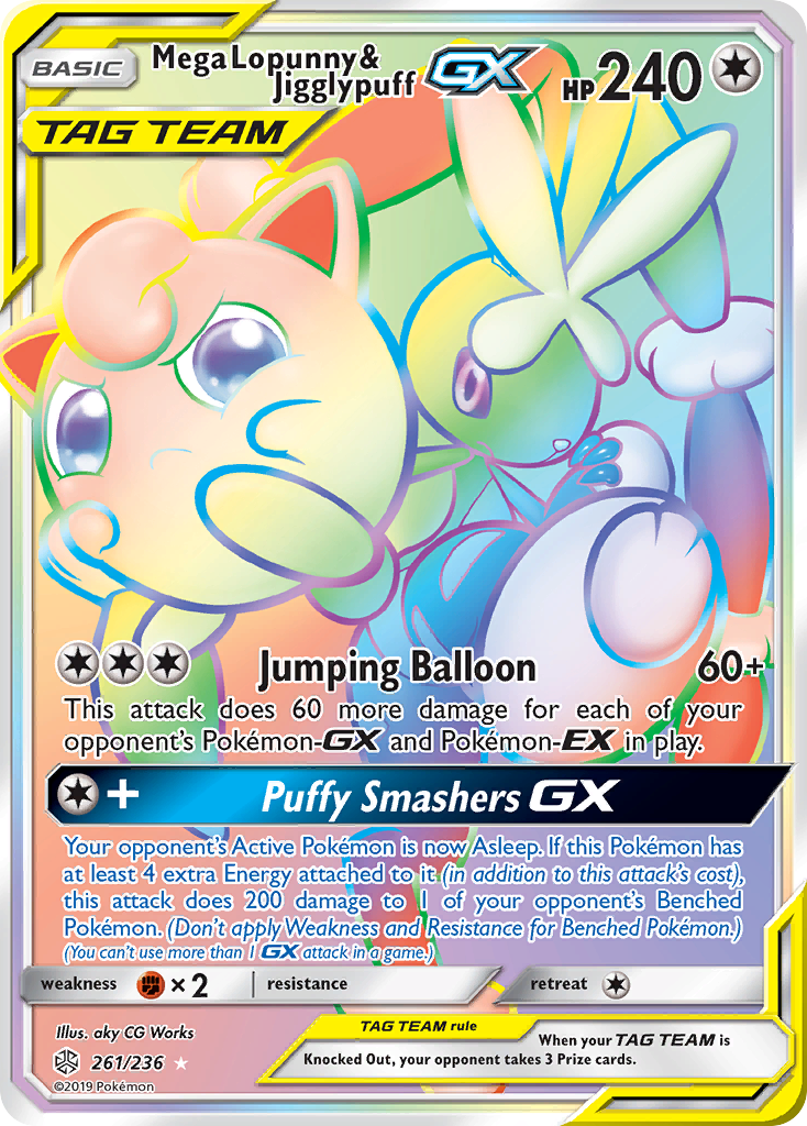 Mega Lopunny & Jigglypuff GX (261/236) [Sun & Moon: Cosmic Eclipse] | Exor Games Dartmouth