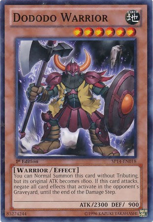 Dododo Warrior [SP14-EN018] Starfoil Rare | Exor Games Dartmouth