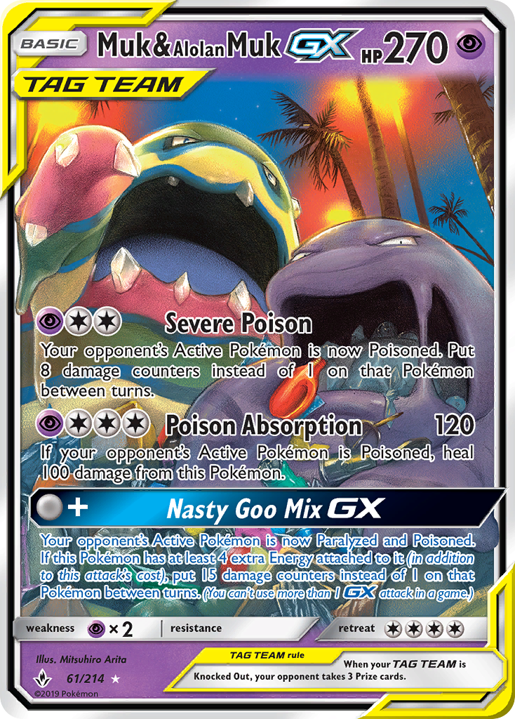 Muk & Alolan Muk GX (61/214) [Sun & Moon: Unbroken Bonds] | Exor Games Dartmouth