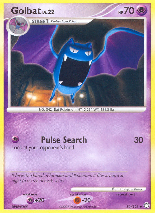 Golbat (50/123) [Diamond & Pearl: Mysterious Treasures] | Exor Games Dartmouth