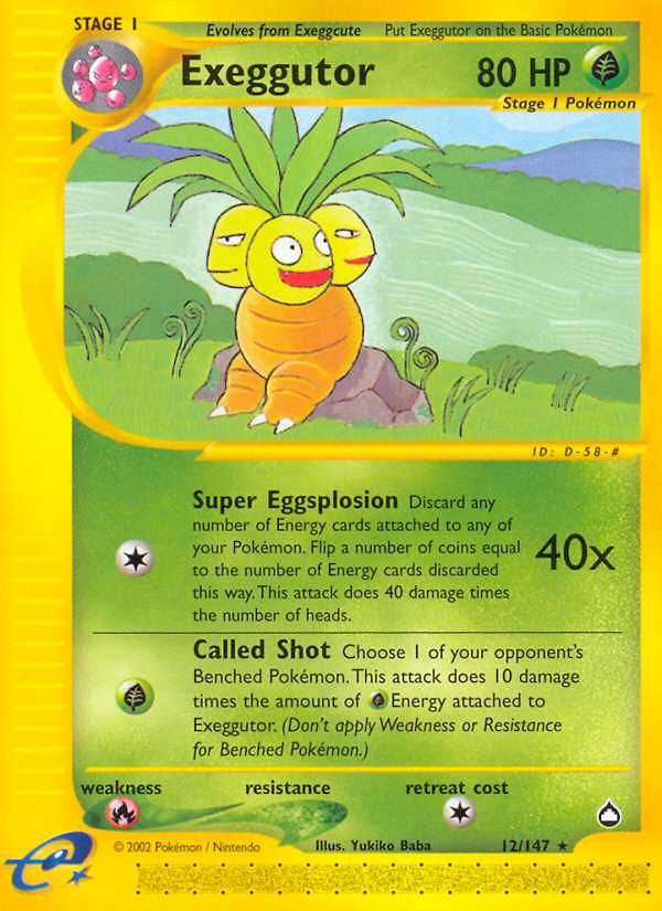 Exeggutor (12/147) [Aquapolis] | Exor Games Dartmouth