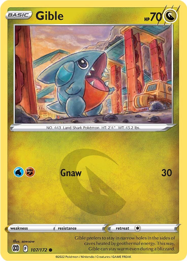 Gible (107/172) [Sword & Shield: Brilliant Stars] | Exor Games Dartmouth