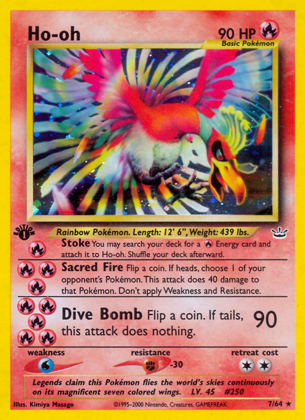 Ho-oh (7/64) [Neo Revelation 1st Edition] | Exor Games Dartmouth