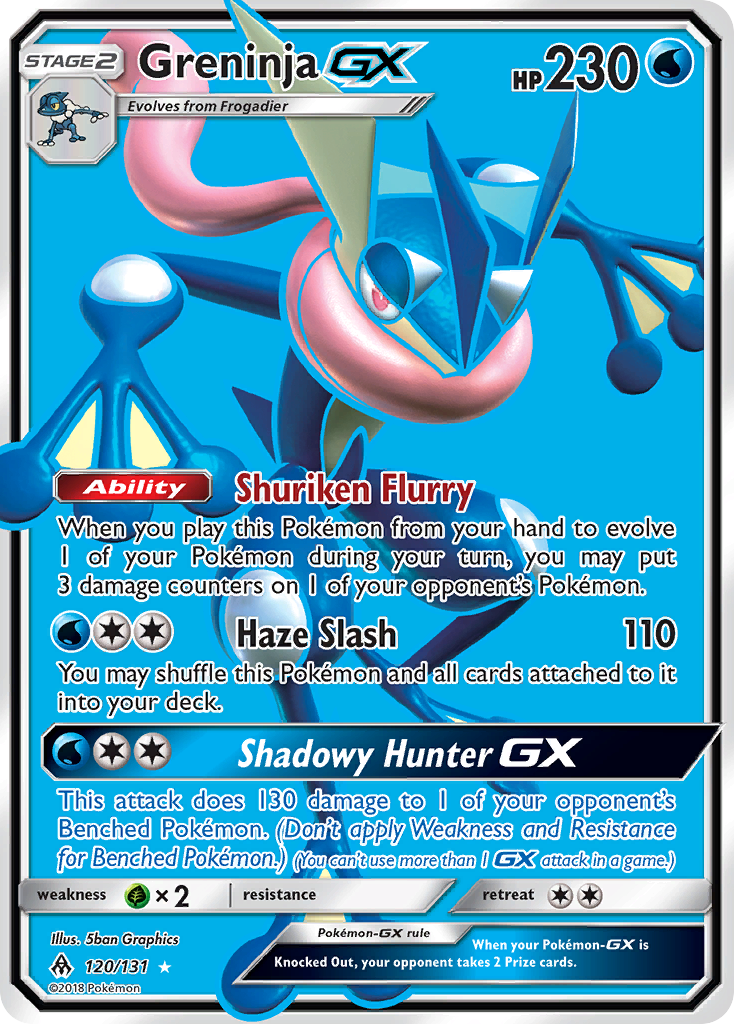 Greninja GX (120/131) [Sun & Moon: Forbidden Light] | Exor Games Dartmouth