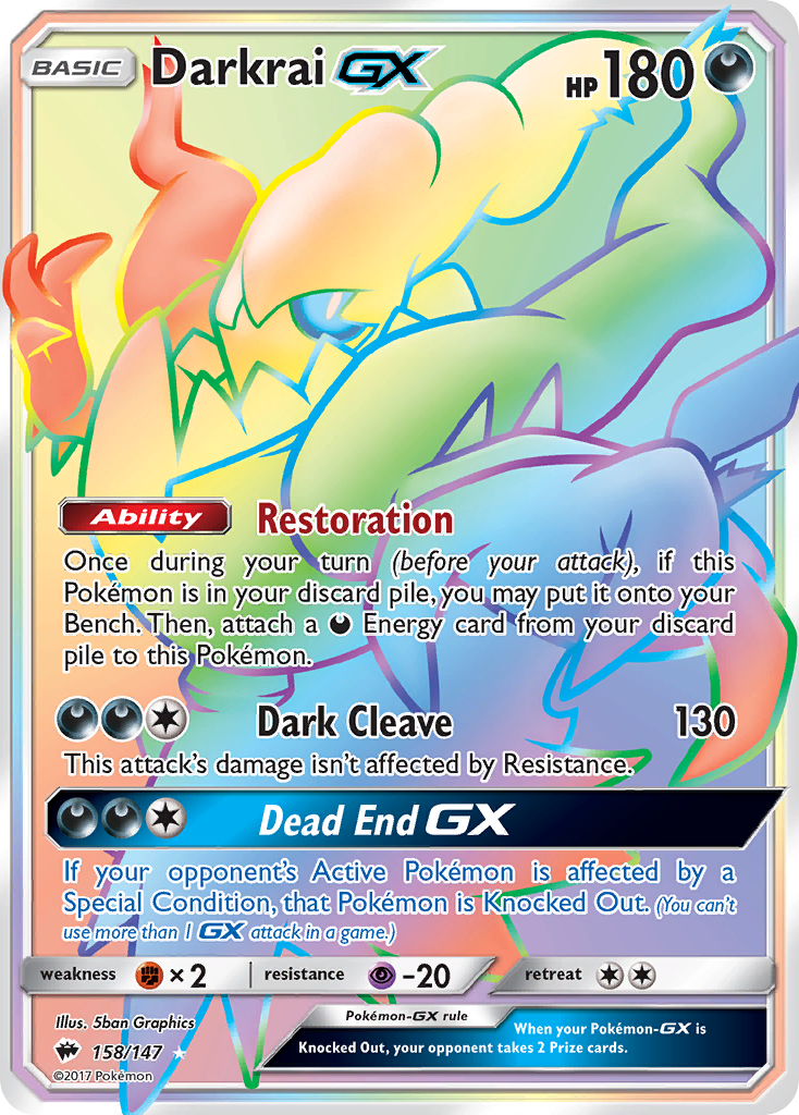 Darkrai GX (158/147) [Sun & Moon: Burning Shadows] | Exor Games Dartmouth