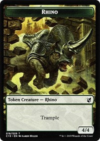 Rhino // Egg Double-sided Token [Commander 2019 Tokens] | Exor Games Dartmouth