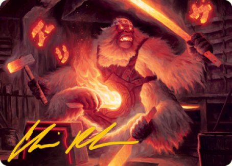 Kami of Industry Art Card (Gold-Stamped Signature) [Kamigawa: Neon Dynasty Art Series] | Exor Games Dartmouth