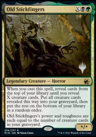 Old Stickfingers (Promo Pack) [Innistrad: Midnight Hunt Promos] | Exor Games Dartmouth