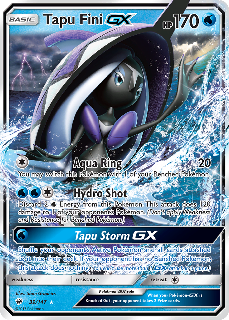 Tapu Fini GX (39/147) [Sun & Moon: Burning Shadows] | Exor Games Dartmouth