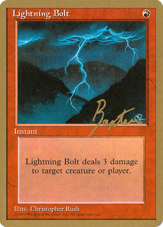 Lightning Bolt (George Baxter) [Pro Tour Collector Set] | Exor Games Dartmouth