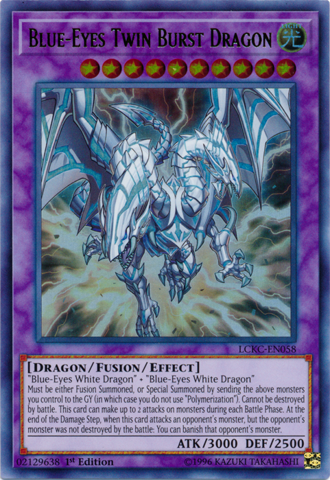 Blue-Eyes Twin Burst Dragon [LCKC-EN058] Ultra Rare | Exor Games Dartmouth