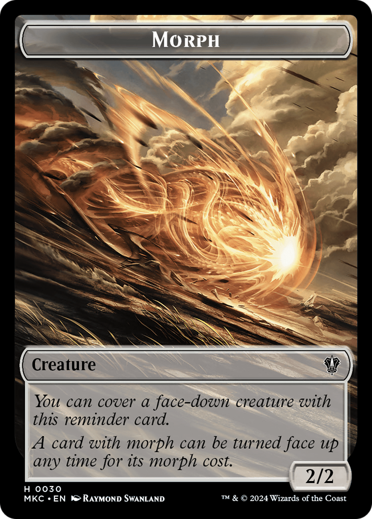 Snake // Morph Double-Sided Token [Murders at Karlov Manor Commander Tokens] | Exor Games Dartmouth