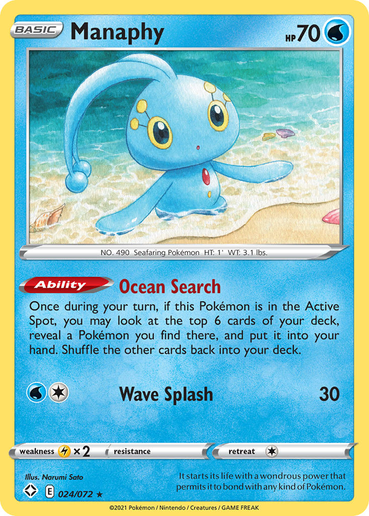 Manaphy (024/072) [Sword & Shield: Shining Fates] | Exor Games Dartmouth