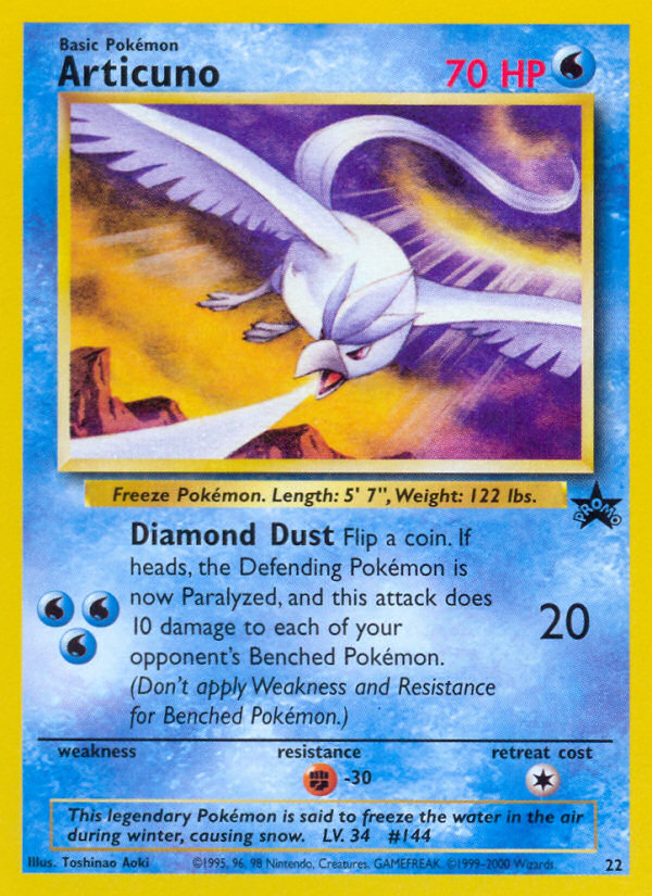 Articuno (22) [Wizards of the Coast: Black Star Promos] | Exor Games Dartmouth