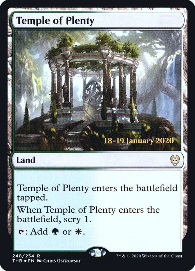 Temple of Plenty [Theros Beyond Death Prerelease Promos] | Exor Games Dartmouth