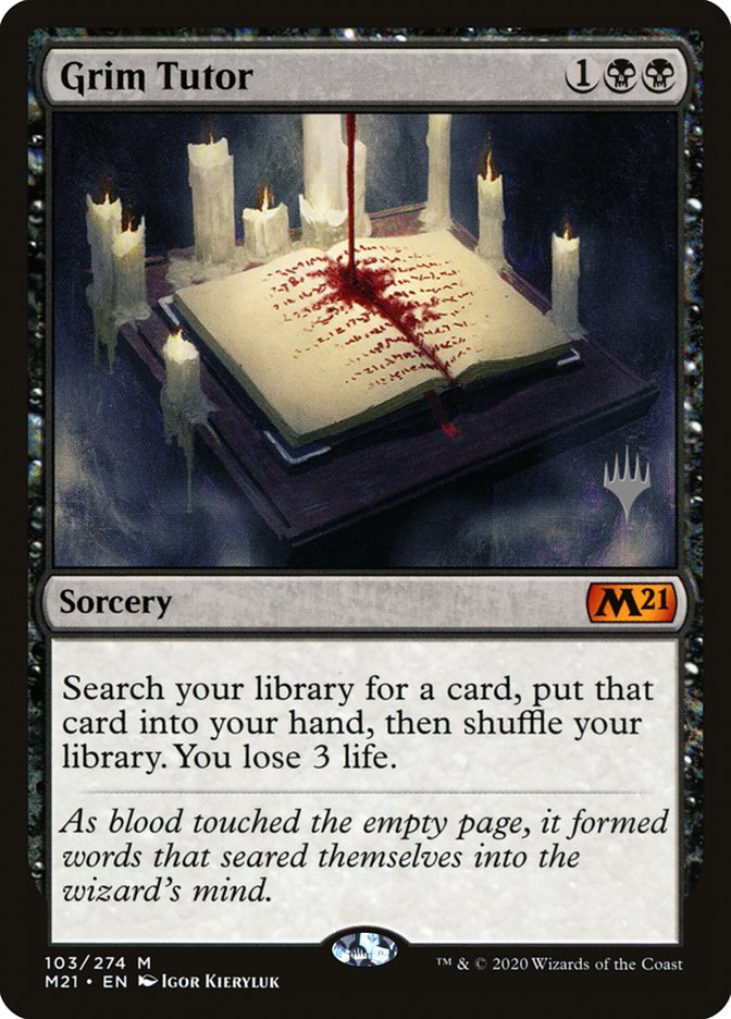 Grim Tutor (Promo Pack) [Core Set 2021 Promos] | Exor Games Dartmouth