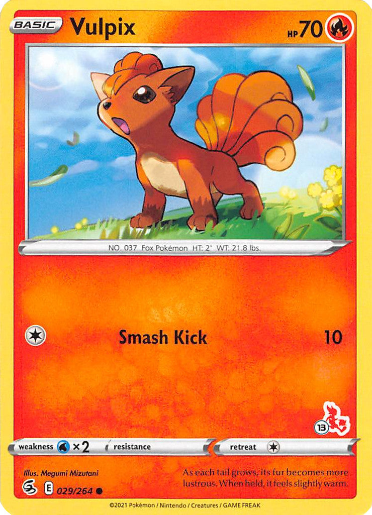 Vulpix (029/264) (Cinderace Stamp #13) [Battle Academy 2022] | Exor Games Dartmouth