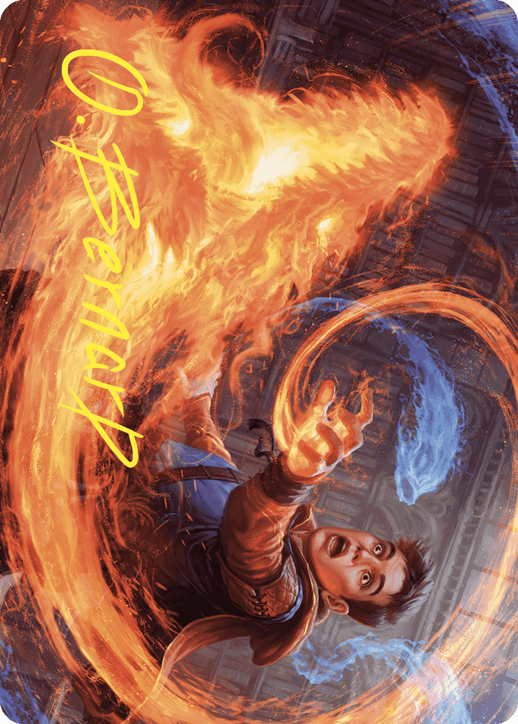 Frantic Firebolt Art Card (Gold-Stamped Signature) [Wilds of Eldraine Art Series] | Exor Games Dartmouth