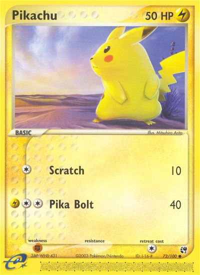 Pikachu (72/100) [EX: Sandstorm] | Exor Games Dartmouth