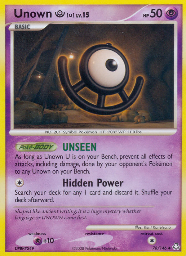 Unown U (78/146) [Diamond & Pearl: Legends Awakened] | Exor Games Dartmouth