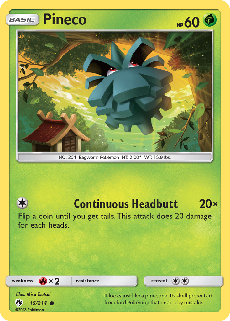 Pineco (15/214) [Sun & Moon: Lost Thunder] | Exor Games Dartmouth