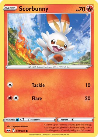 Scorbunny (031/202) (Premium Collection) [Sword & Shield: Base Set] | Exor Games Dartmouth