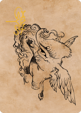 Lulu, Loyal Hollyphant Art Card (46) (Gold-Stamped Signature) [Commander Legends: Battle for Baldur's Gate Art Series] | Exor Games Dartmouth