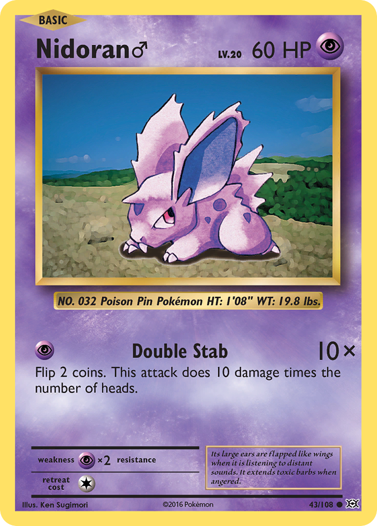 Nidoran (43/108) (Male) [XY: Evolutions] | Exor Games Dartmouth