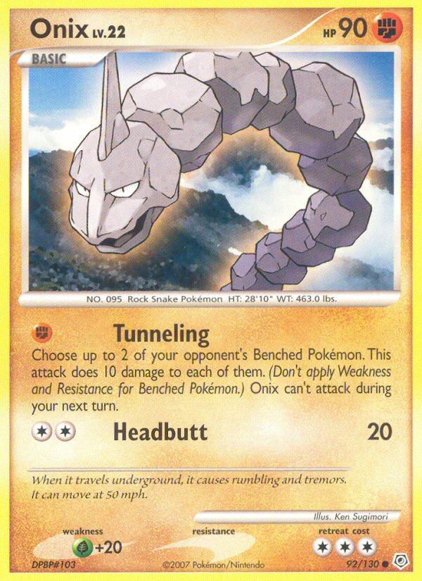 Onix (92/130) [Diamond & Pearl: Base Set] | Exor Games Dartmouth