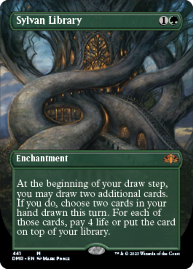 Sylvan Library (Borderless Alternate Art) [Dominaria Remastered] | Exor Games Dartmouth