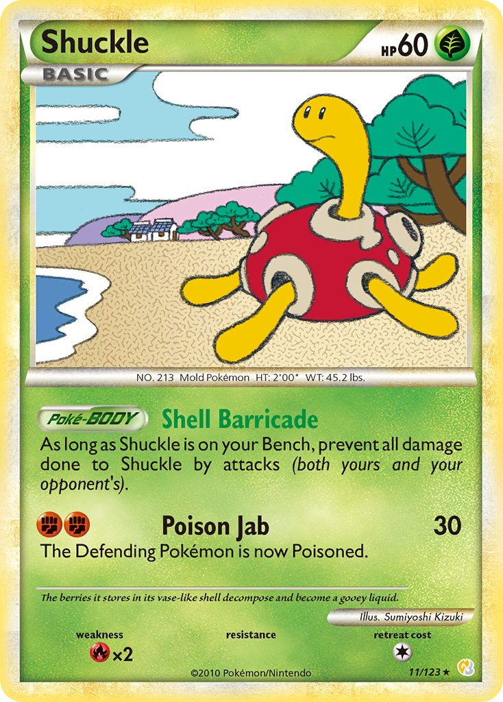 Shuckle (11/123) [HeartGold & SoulSilver: Base Set] | Exor Games Dartmouth