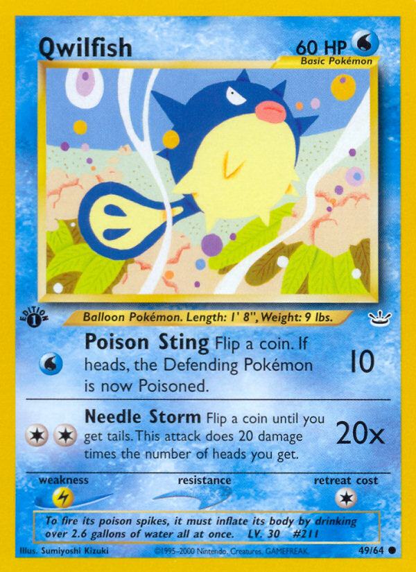 Qwilfish (49/64) [Neo Revelation 1st Edition] | Exor Games Dartmouth