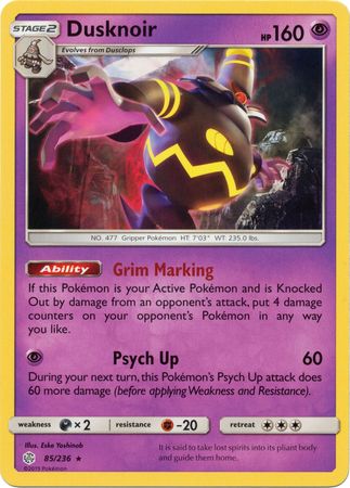 Dusknoir (85/236) (Theme Deck Exclusive) [Sun & Moon: Cosmic Eclipse] | Exor Games Dartmouth