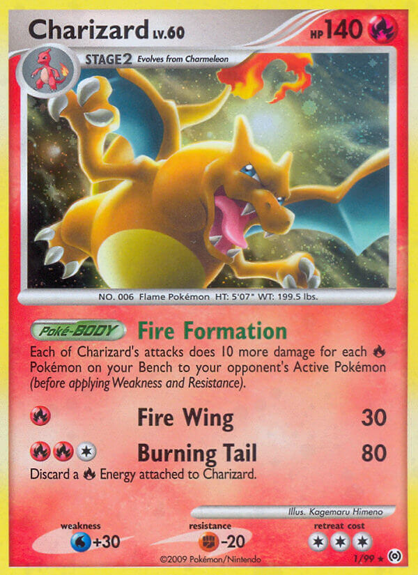 Charizard (1/99) (Cracked Ice Holo) [Platinum: Arceus] | Exor Games Dartmouth