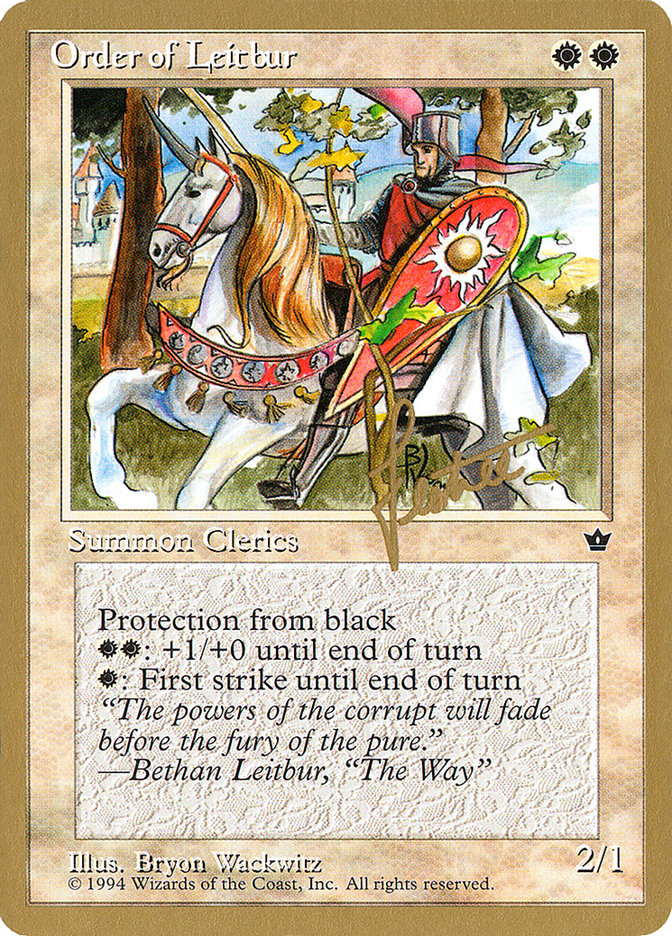Order of Leitbur (Male) (Bertrand Lestree) [Pro Tour Collector Set] | Exor Games Dartmouth