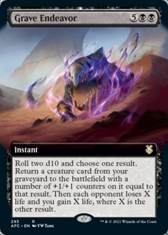 Grave Endeavor (Extended) [Dungeons & Dragons: Adventures in the Forgotten Realms Commander] | Exor Games Dartmouth