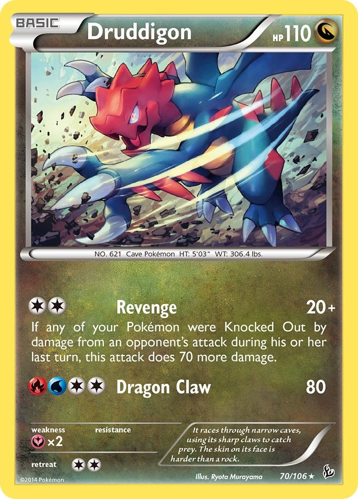 Druddigon (70/106) (Theme Deck Exclusive) [XY: Flashfire] | Exor Games Dartmouth