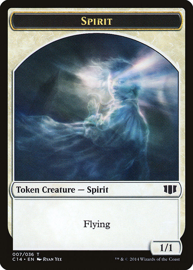 Soldier // Spirit Double-sided Token [Commander 2014 Tokens] | Exor Games Dartmouth