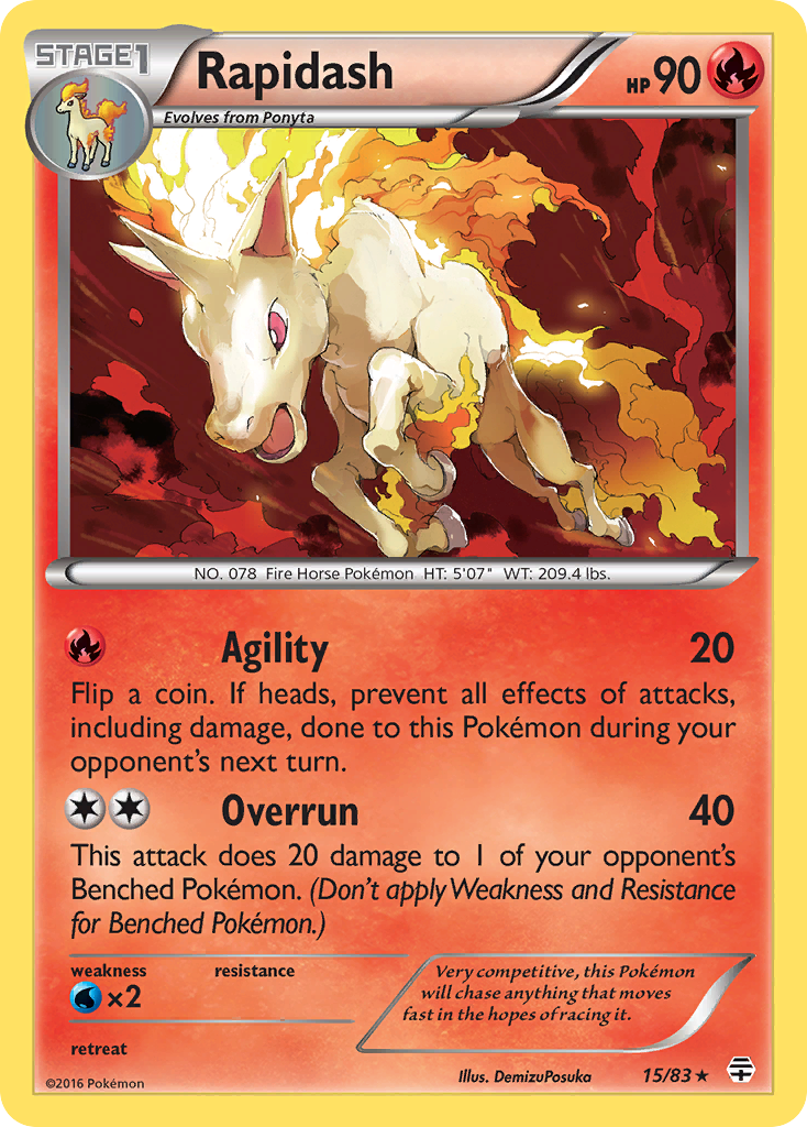 Rapidash (15/83) [XY: Generations] | Exor Games Dartmouth