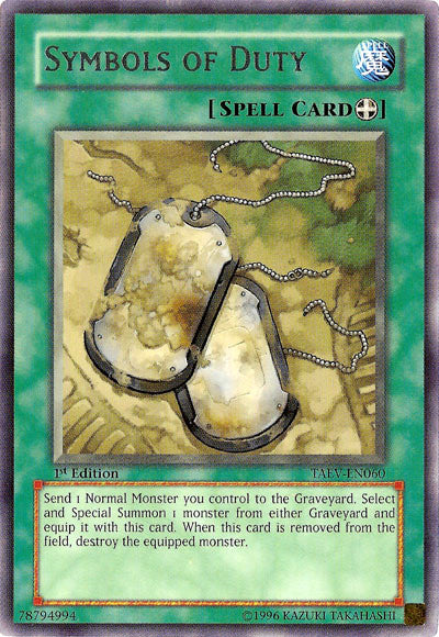 Symbols of Duty [TAEV-EN060] Rare | Exor Games Dartmouth