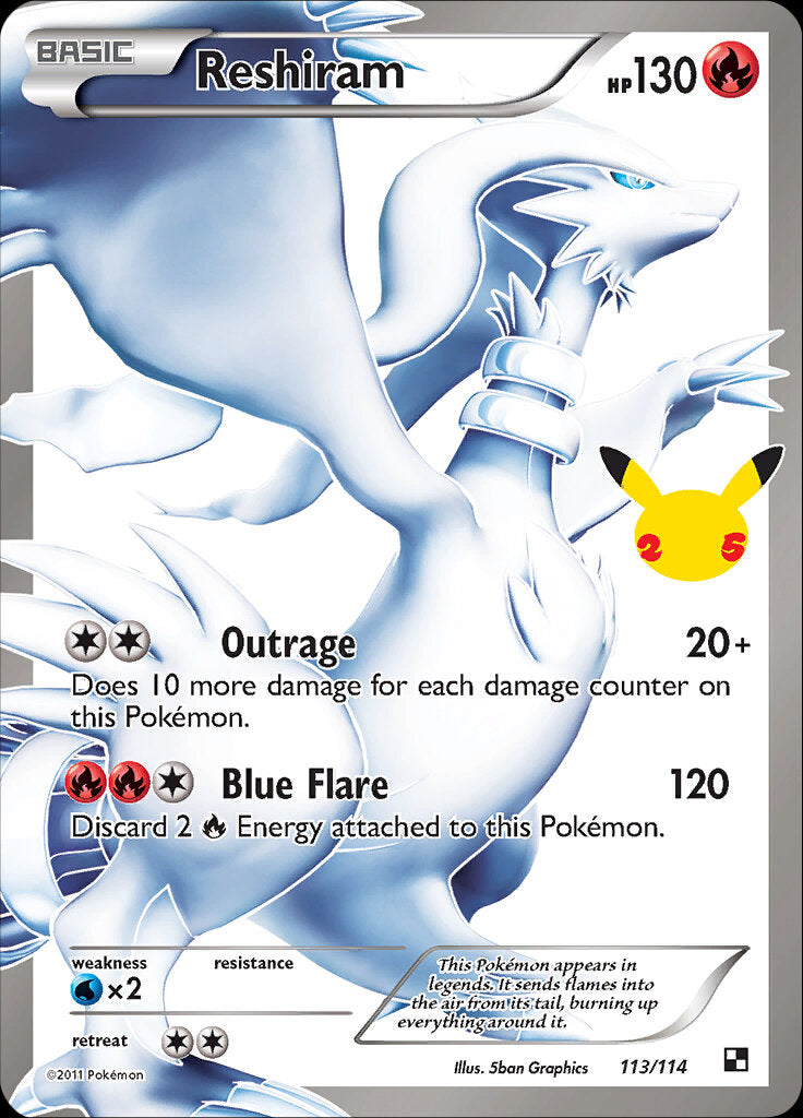 Reshiram (113/114) [Celebrations: 25th Anniversary - Classic Collection] | Exor Games Dartmouth