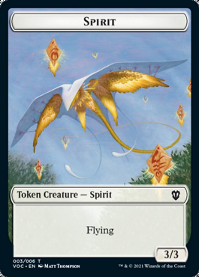 Spirit (003) // Thopter Double-sided Token [Innistrad: Crimson Vow Commander Tokens] | Exor Games Dartmouth