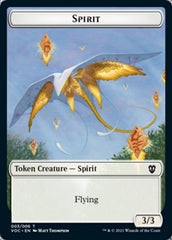 Spirit (003) // Thopter Double-sided Token [Innistrad: Crimson Vow Commander Tokens] | Exor Games Dartmouth