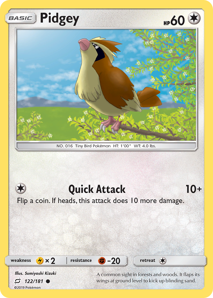 Pidgey (122/181) [Sun & Moon: Team Up] | Exor Games Dartmouth