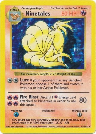 Ninetales (12/102) [Base Set Shadowless Unlimited] | Exor Games Dartmouth