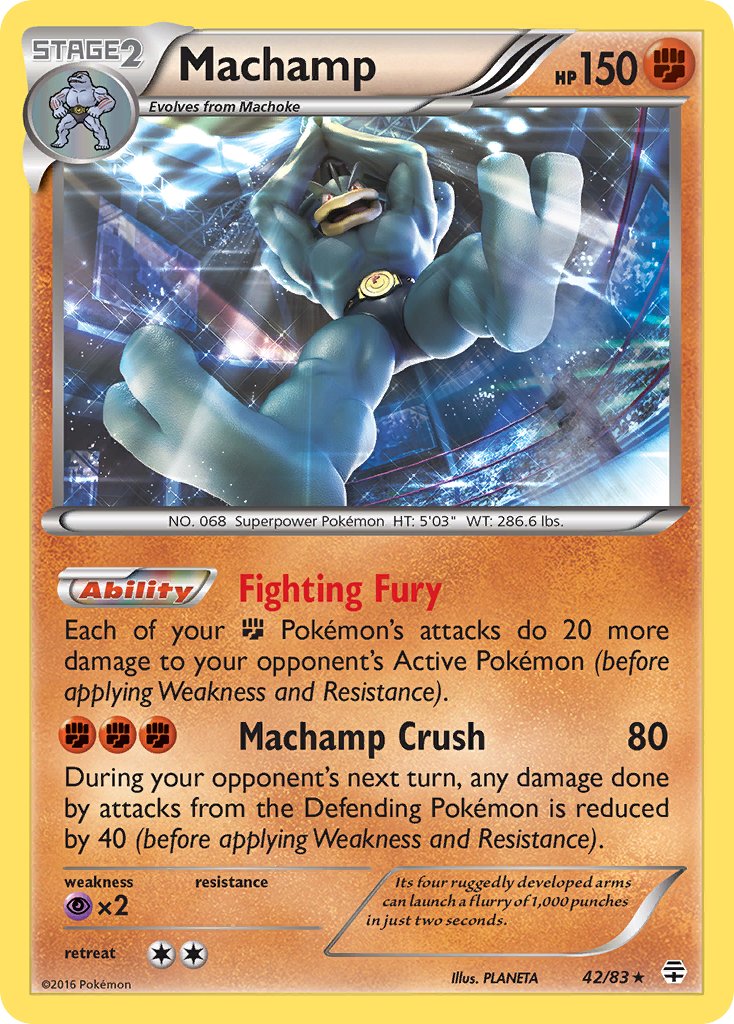 Machamp (42/83) (Theme Deck Exclusive) [XY: Furious Fists] | Exor Games Dartmouth