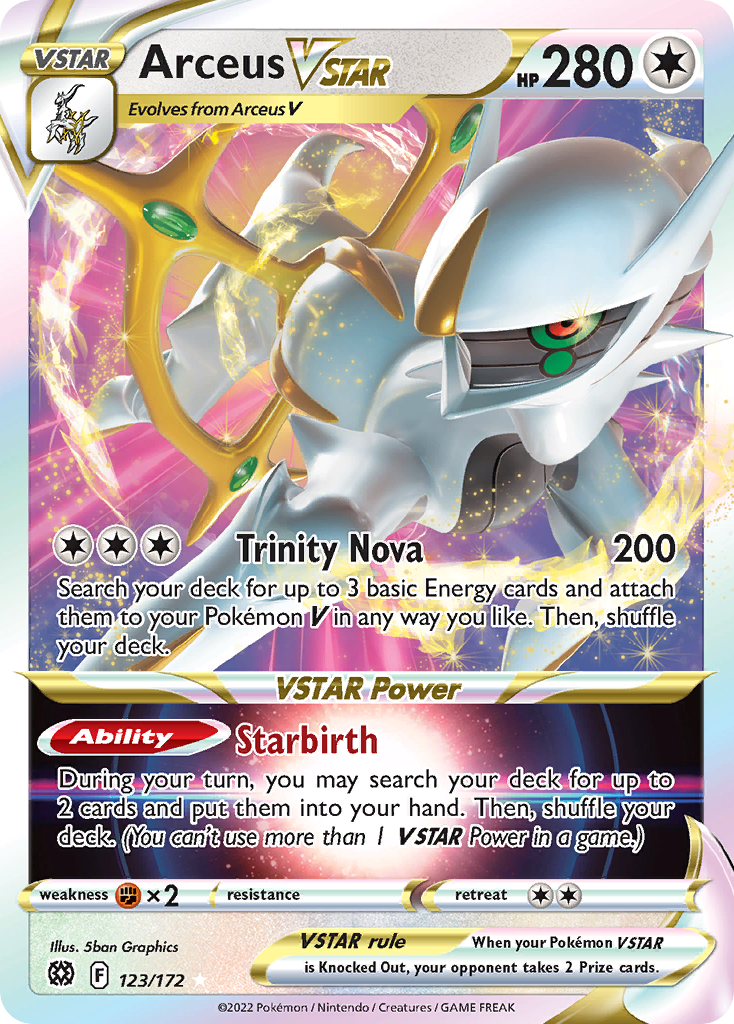 Arceus VSTAR (123/172) (Metal Card) [Sword & Shield: Brilliant Stars] | Exor Games Dartmouth